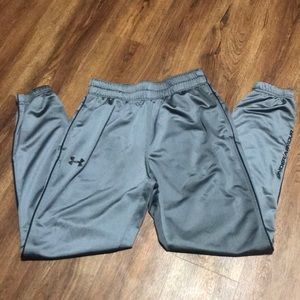 Under Armour grey track pants with black logo